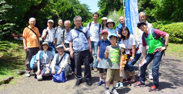 小石川植物園で記念撮影